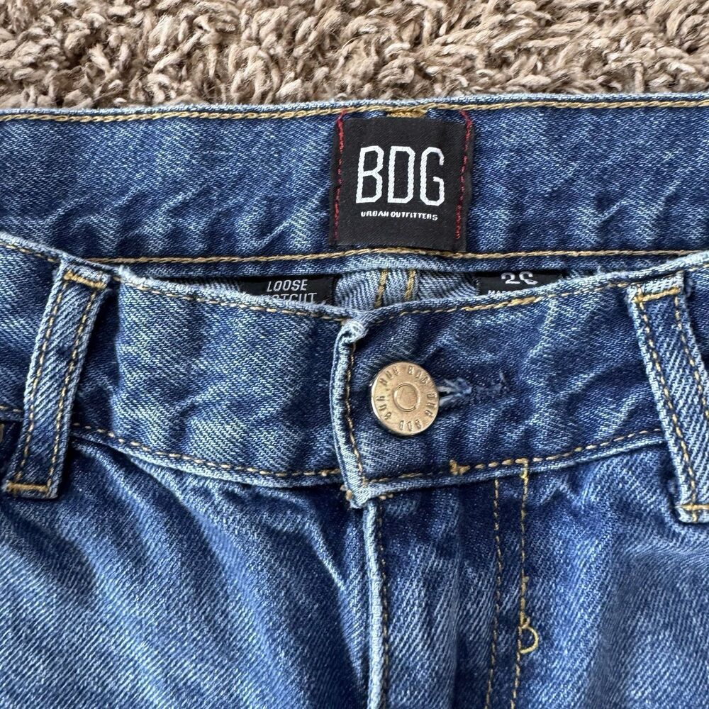 BDG Urban Outfitters Loose Bootcut Jeans Women 26 (30x30) Blue Denim Y2K Baggy - Picture 3 of 10